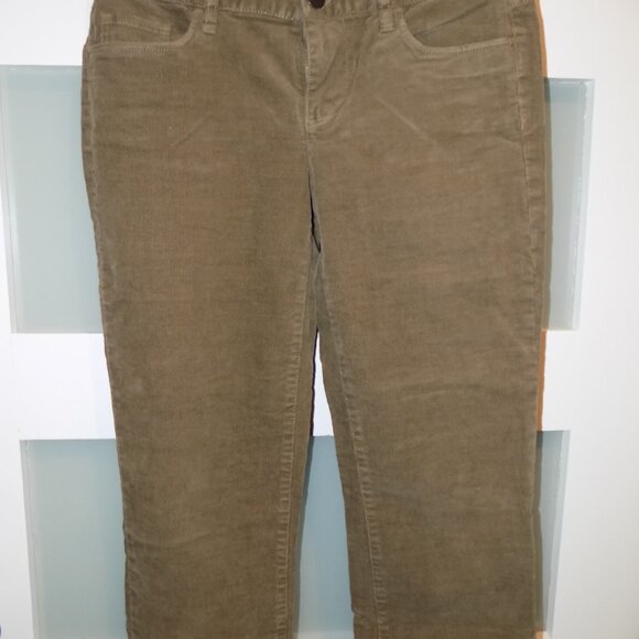 J. Crew Dark Brown Corduroy Matchstick Pants Size 29R Women's - Picture 2 of 3